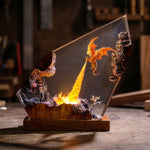 Fire Dragon Resin Lamps