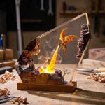 Fire Dragon Resin Lamps
