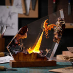Fire Dragon Resin Lamps